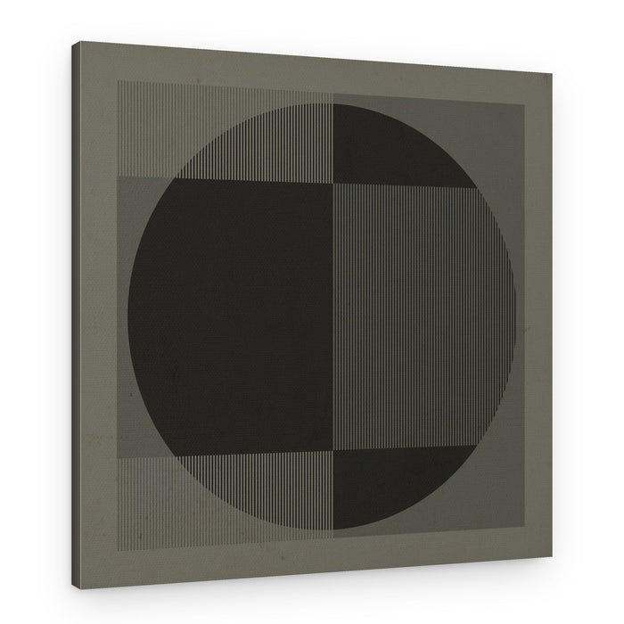 Monochrome Geometric Contrast – Canvas Print