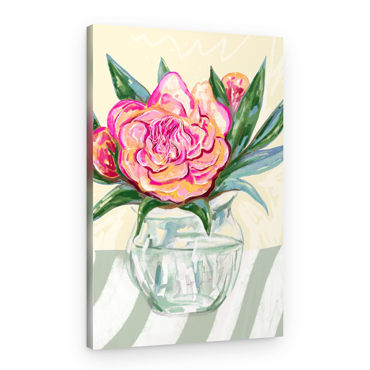 Bright Pink Peonies – Canvas Print