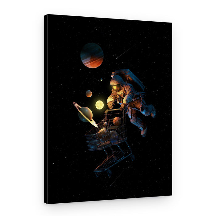 Astronaut Space Shopping – Canvas Print