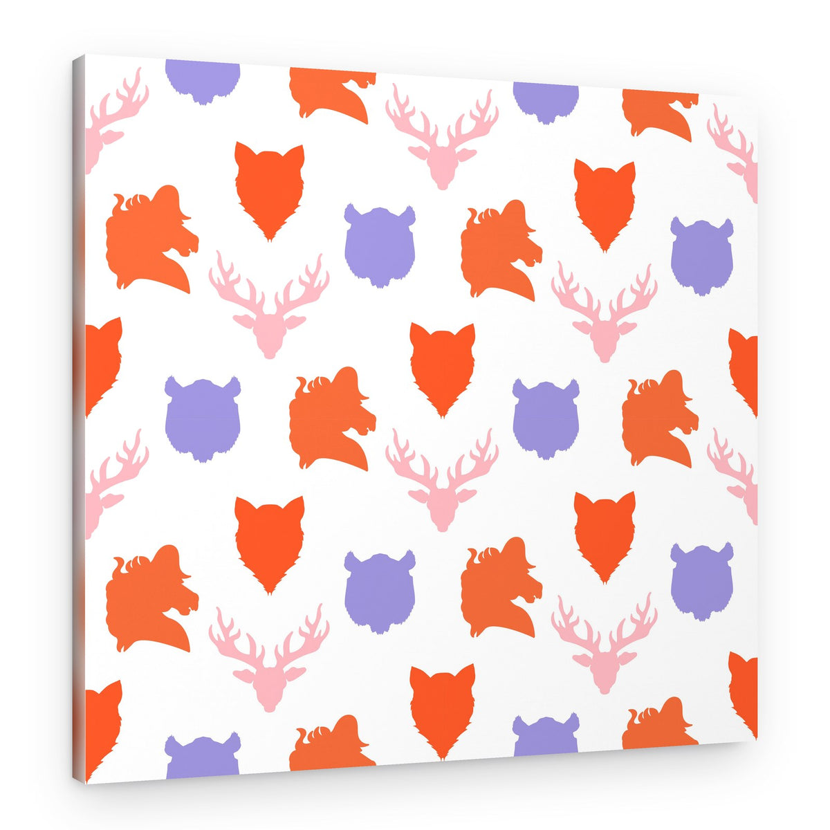 Wild Animal Silhouettes – Canvas Print
