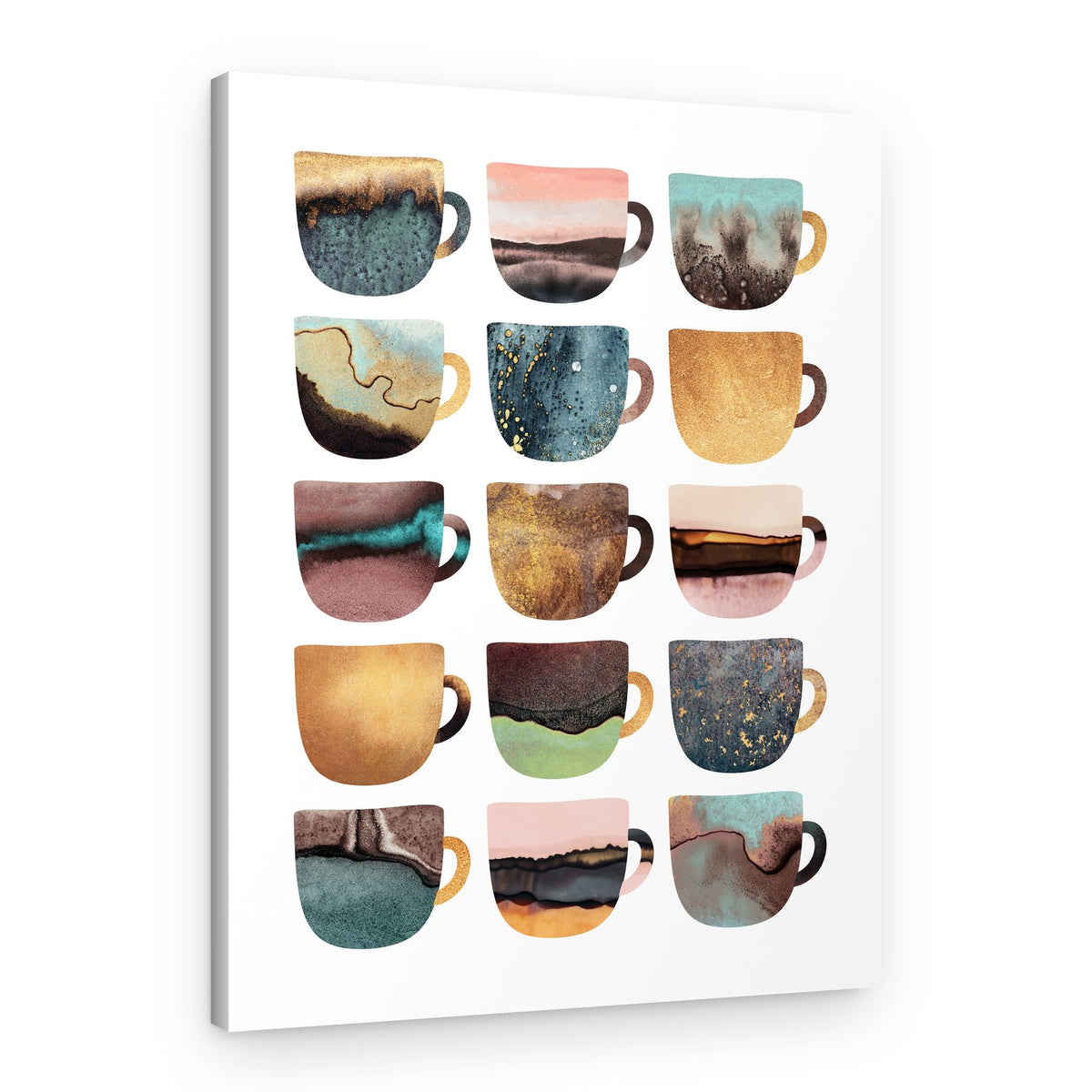 Abstract Patterned Cups – Canvas Print