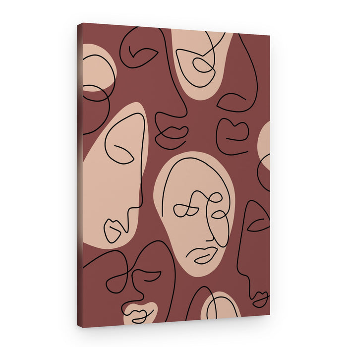 Modern Abstract Faces – Canvas Print
