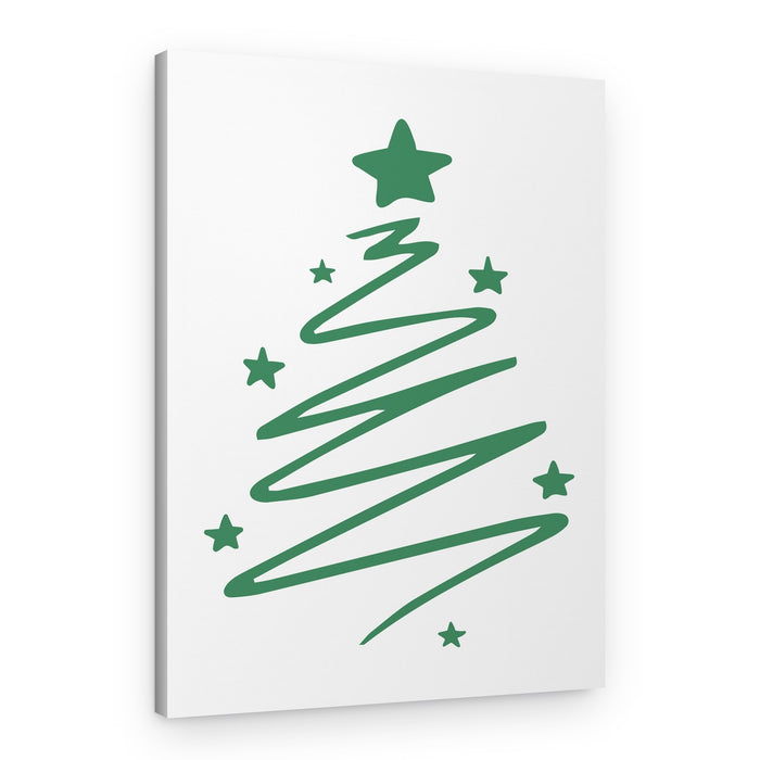 Festive Star Tree – Canvas Print