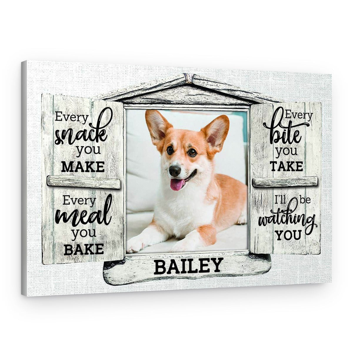 I’ll Be Watching You Personalized Pet Canvas Print – Canvas Print