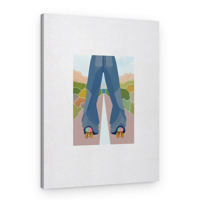 Retro Roller Skate Journey – Canvas Print