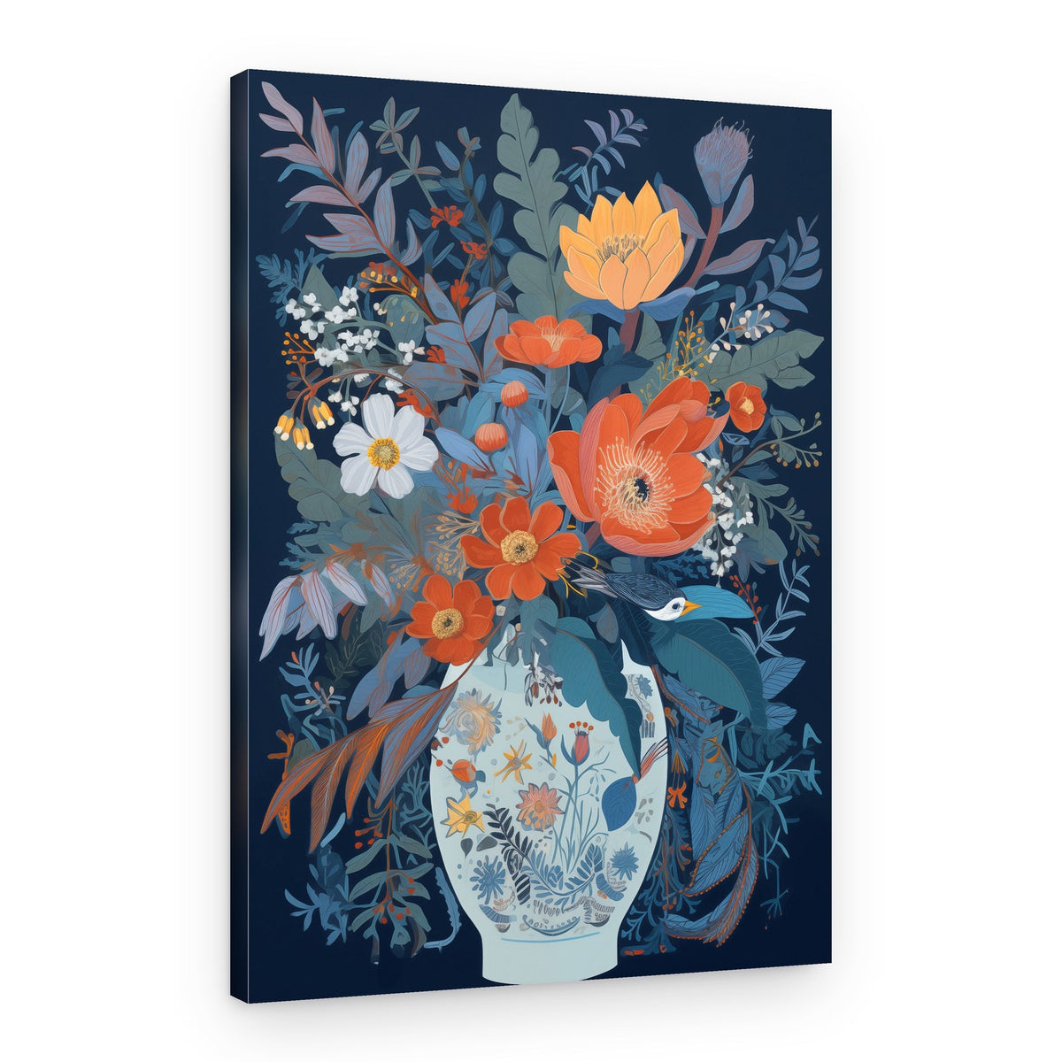 Vibrant Floral Bouquet – Canvas Print