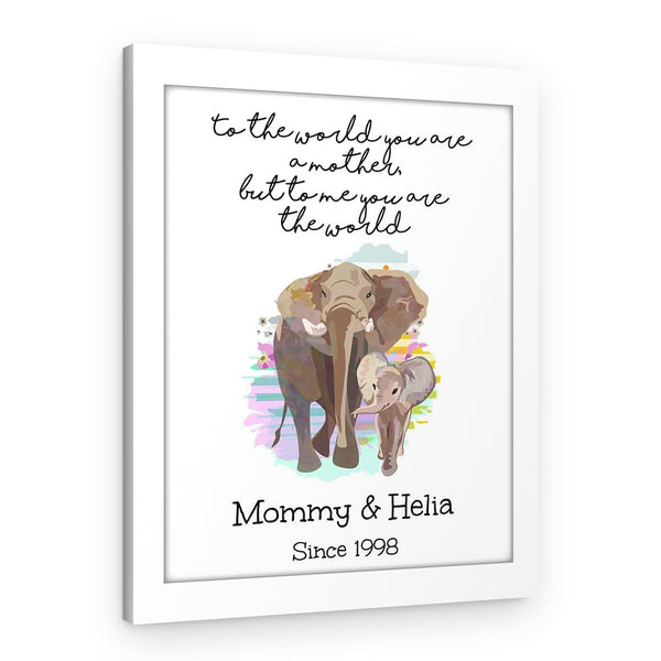 Elephant Mother’s Day Gift Custom Canvas Print