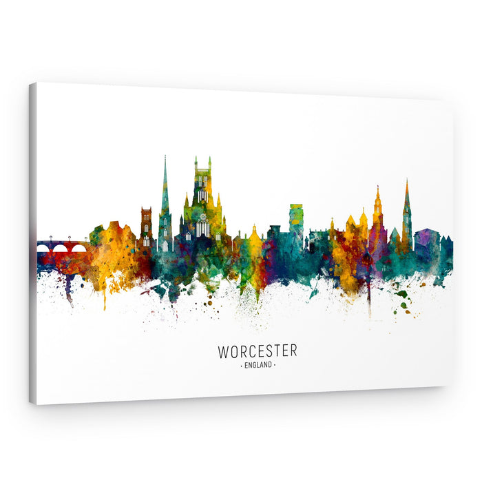 Colorful Worcester Skyline – Canvas Print