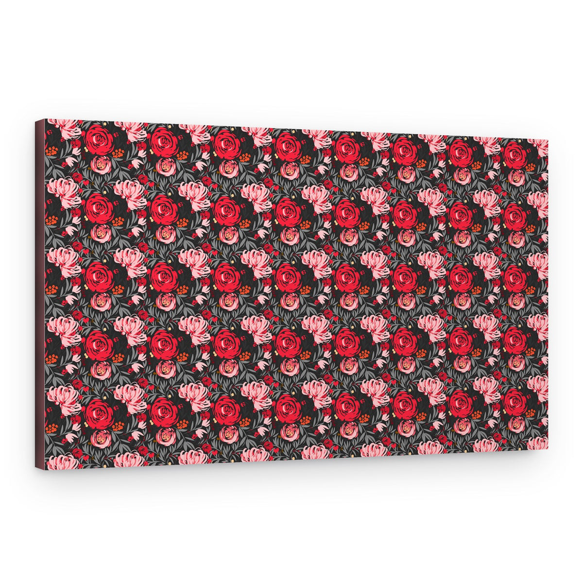 Dark Floral Roses – Canvas Print