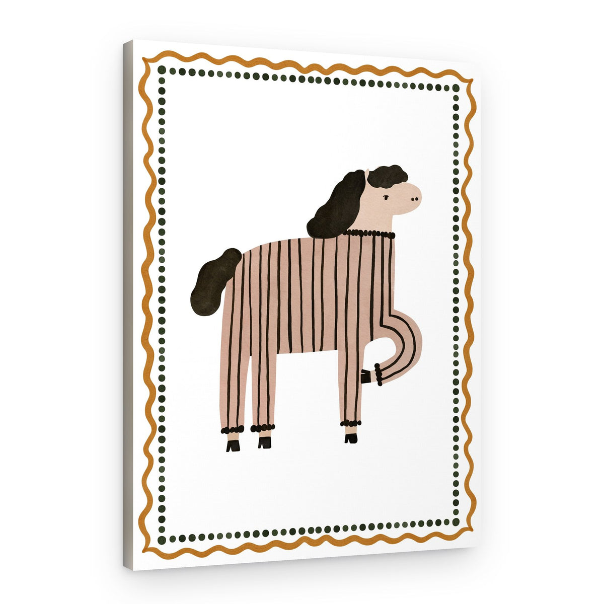 Striped Horse Humor – Canvas Print