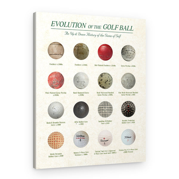 Evolution Of The Golf Ball Canvas Print