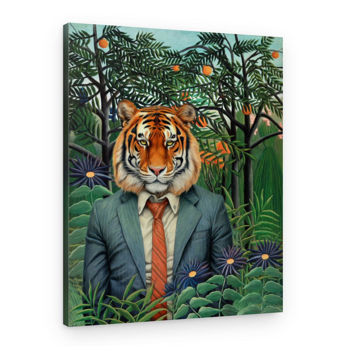 Dapper Tiger in Jungle – Canvas Print