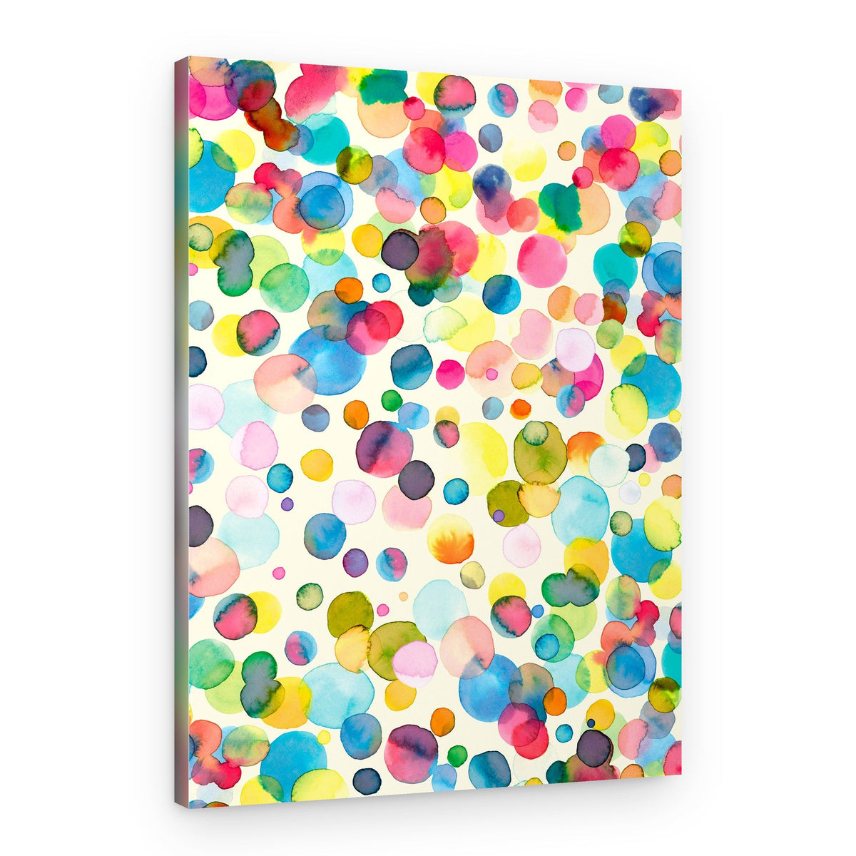 Happy Confetti Dots – Canvas Print