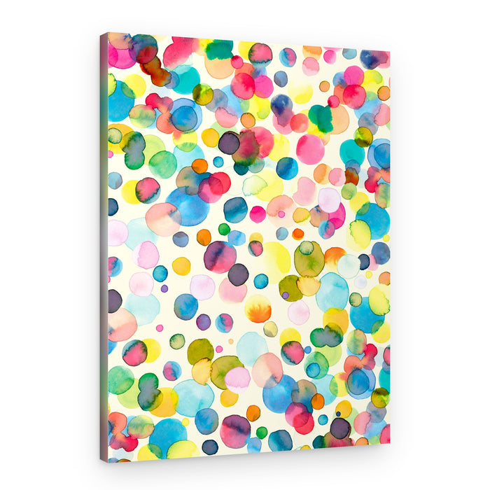 Happy Confetti Dots – Canvas Print