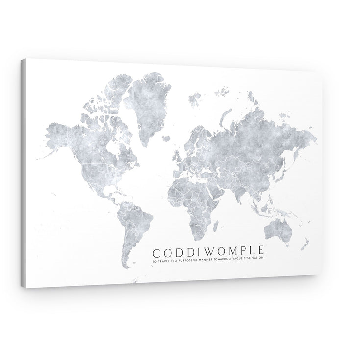 Coddiwomple World Map – Canvas Print