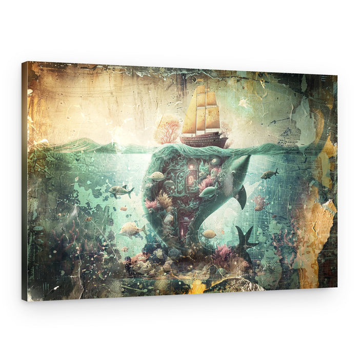Fantasy Whale Island – Canvas Print