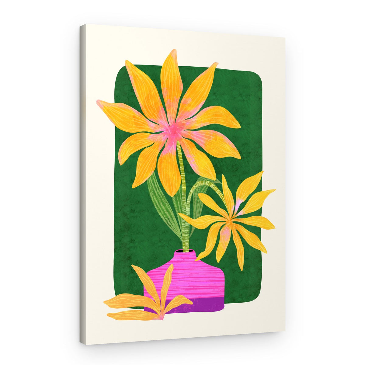 Leopard Flowers – Canvas Print