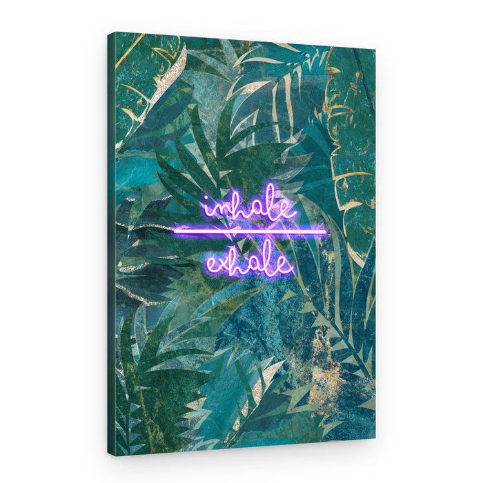 Inhale Exhale Jungle – Canvas Print