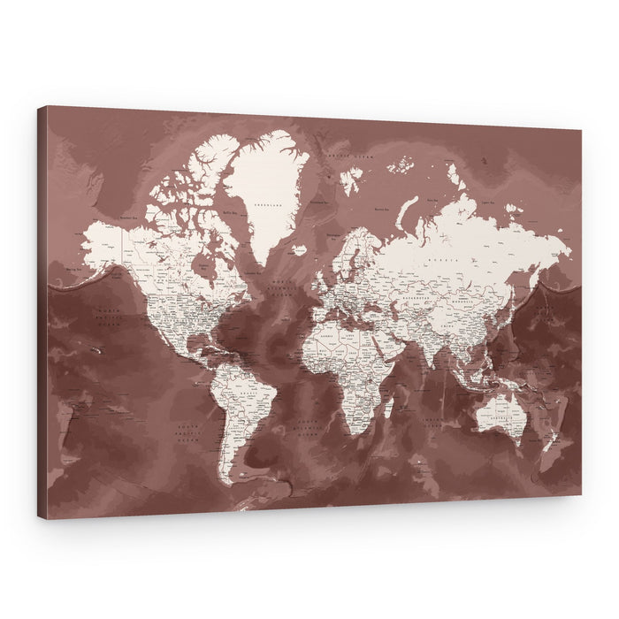 Classic World Map – Canvas Print