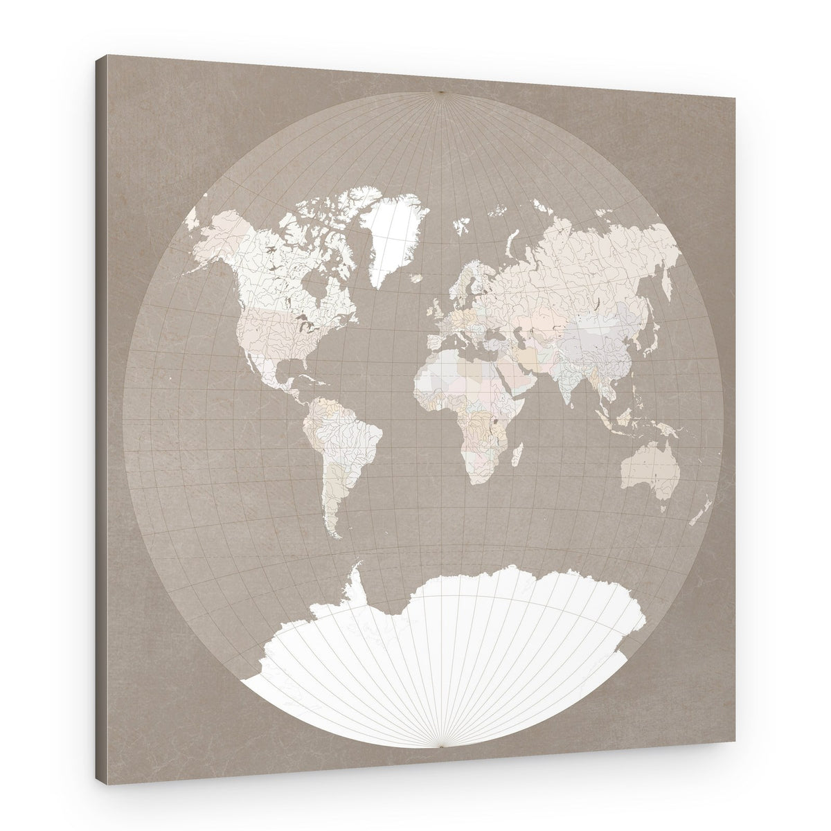 Muted World Map – Canvas Print