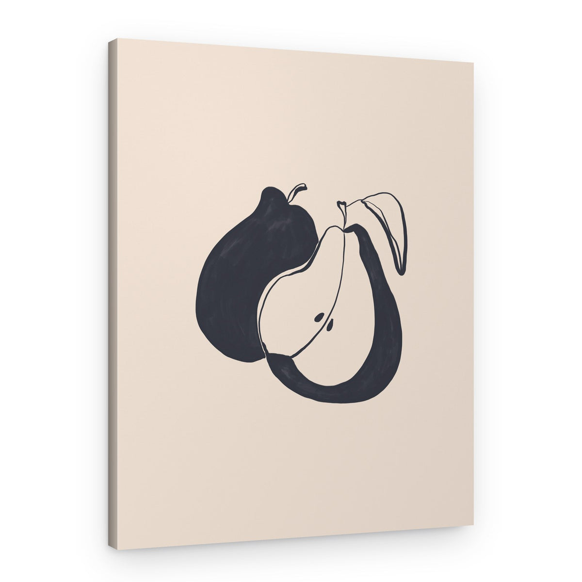 Minimalist Sliced Pears – Canvas Print