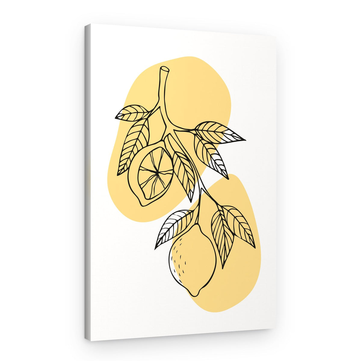 Minimal Lemon Branch – Canvas Print