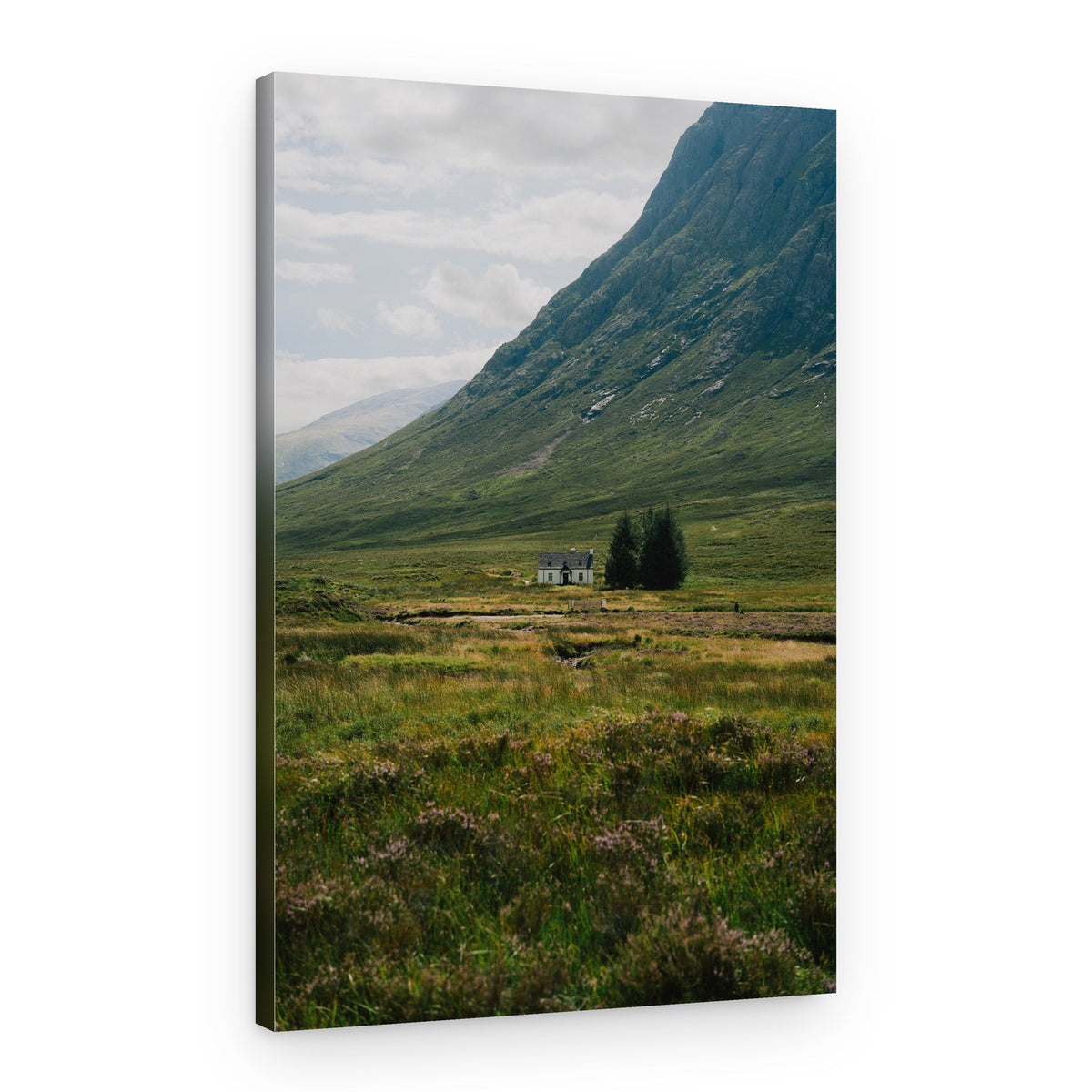 Remote Mountain Valley House – Canvas Print