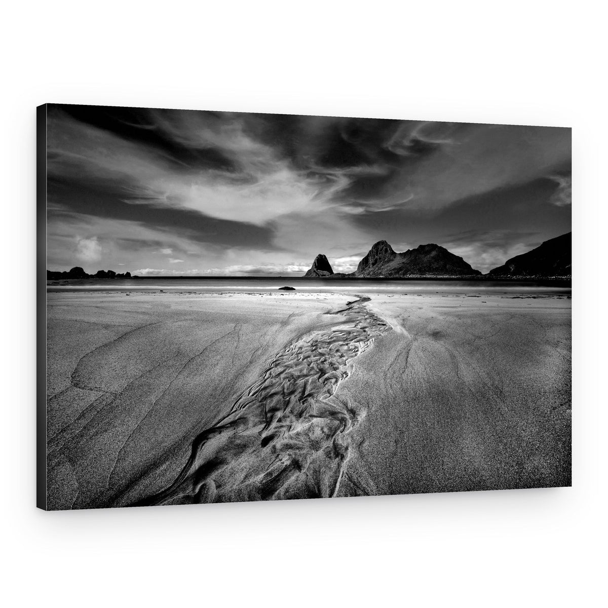 Dramatic Island Beach – Canvas Print