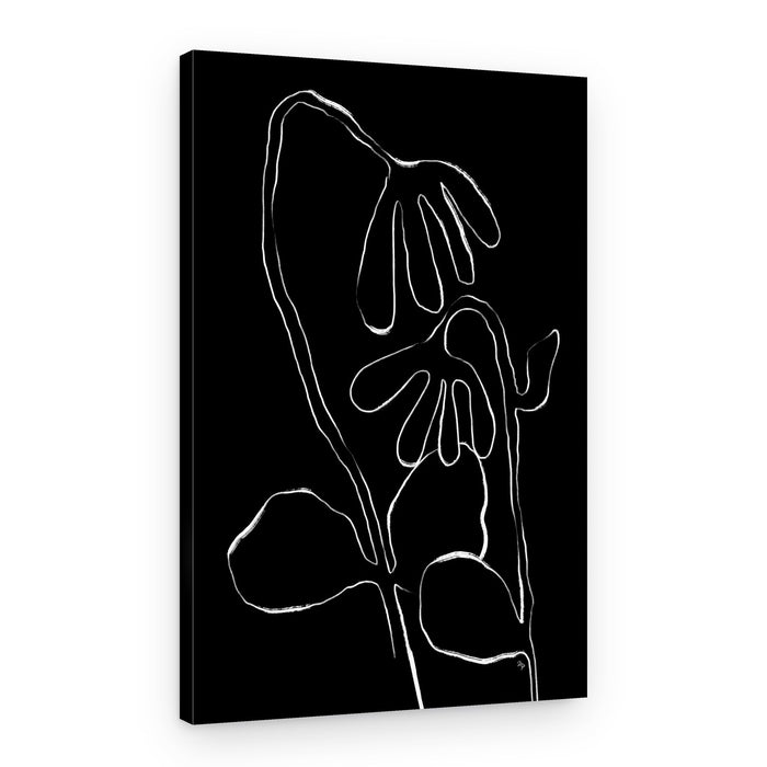 Abstract Floral Outline – Canvas Print