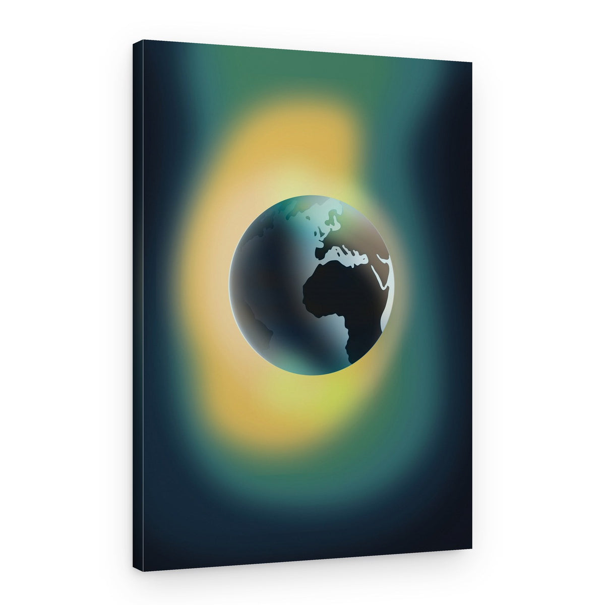 Glowing Earth Globe – Canvas Print
