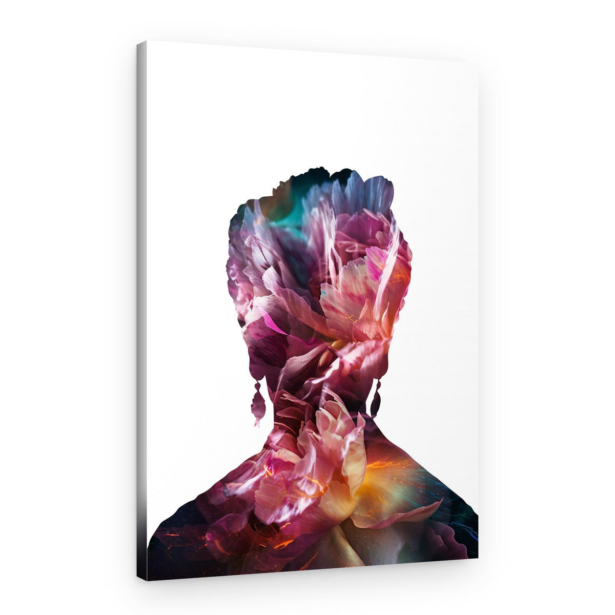 Vibrant Floral Profile – Canvas Print
