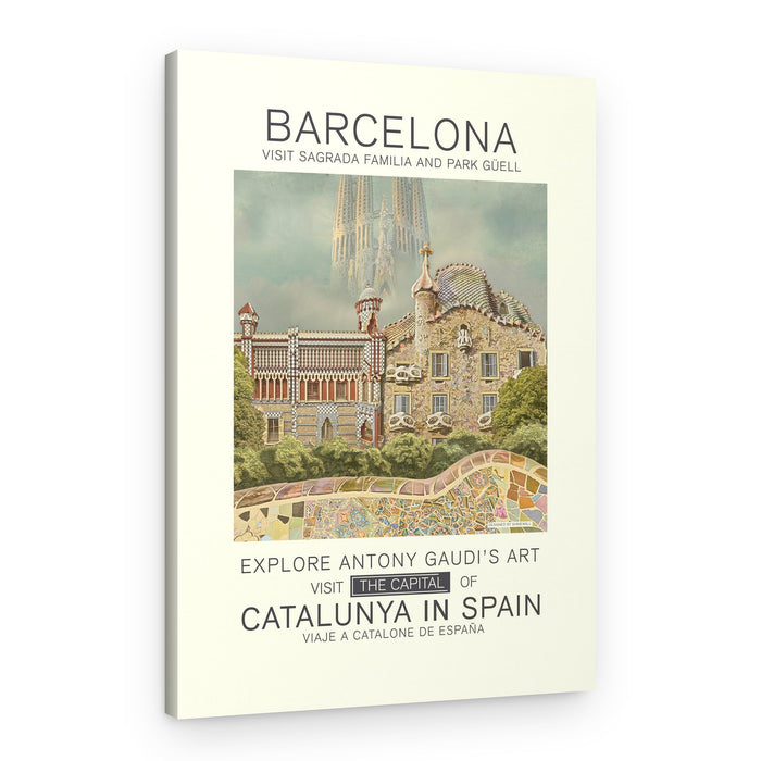 Barcelona Gaudi Landmarks – Canvas Print