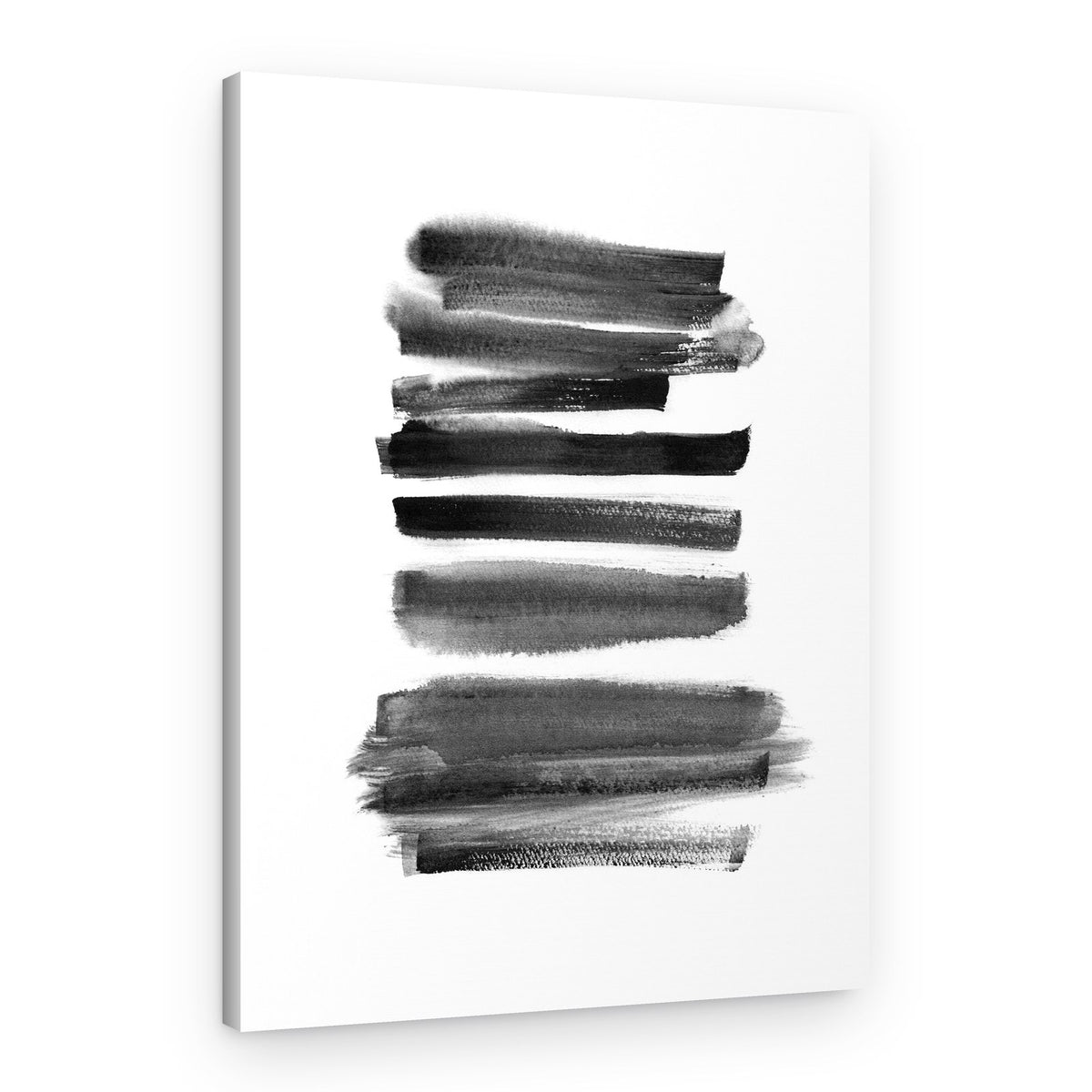 Abstract Black Brushstrokes – Canvas Print