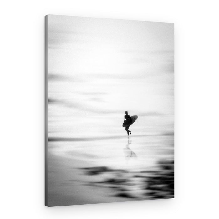 Lone Surfer Walk – Canvas Print