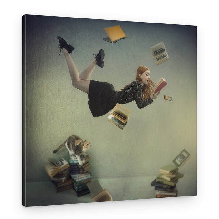 Dreamy Floating Reader – Canvas Print