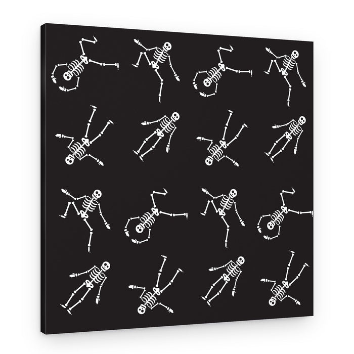 Playful Skeleton Dance – Canvas Print
