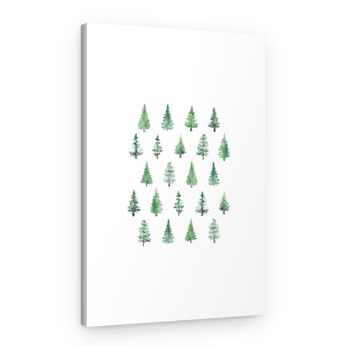 Evergreen Watercolor Collection – Canvas Print