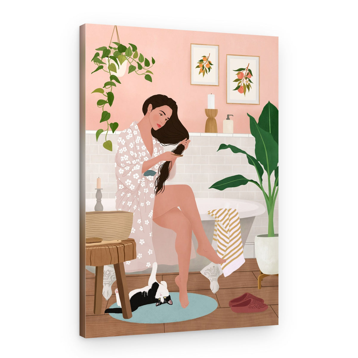 Bathroom Self Care – Canvas Print