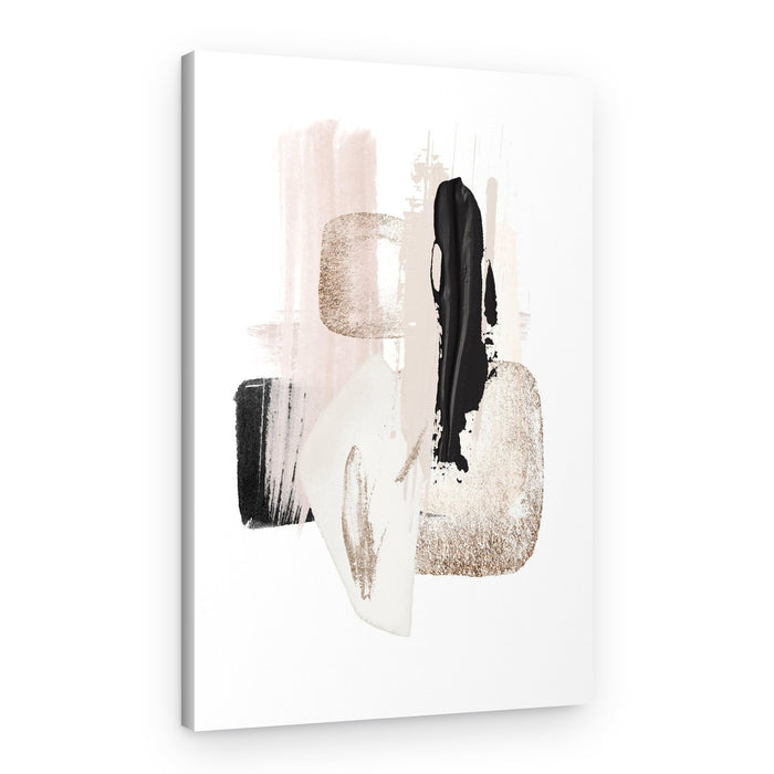 Abstract Gold Blush Shapes – Canvas Print