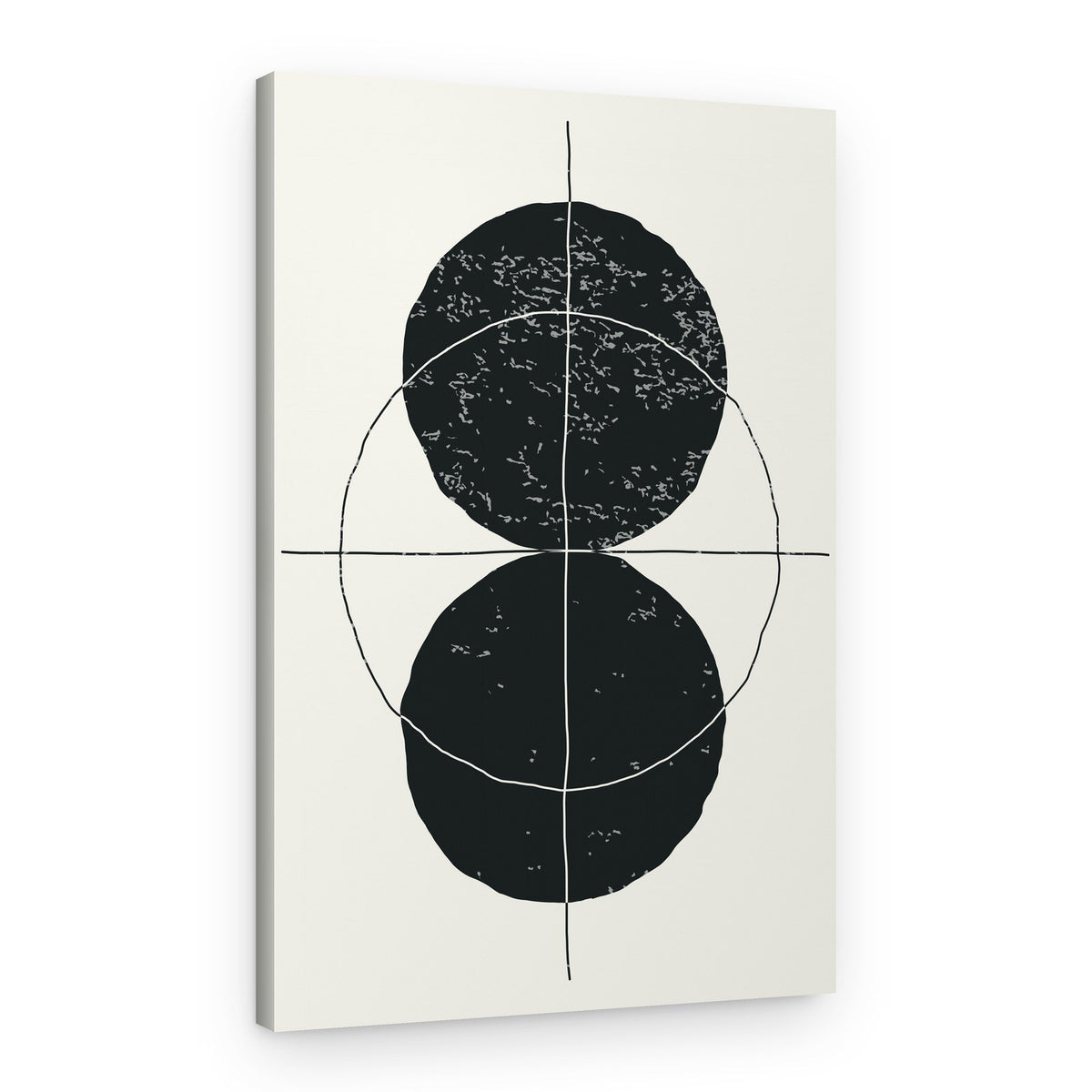 Balanced Black Circles – Canvas Print