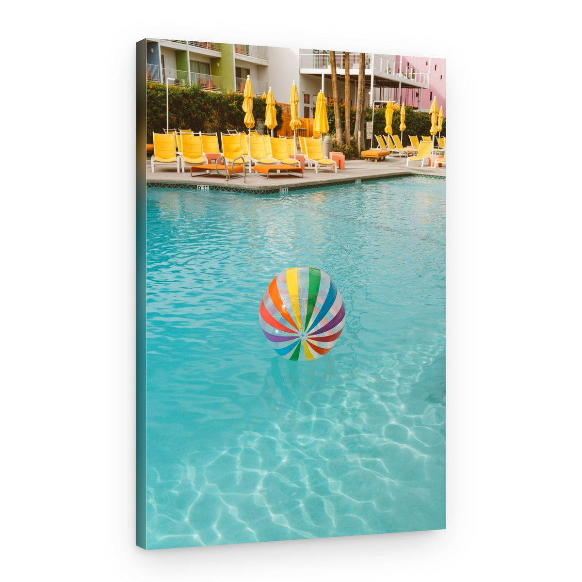 Colorful Beach Ball Pool – Canvas Print