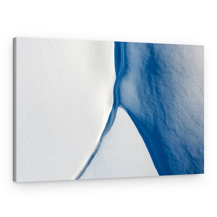 Blue Snow Shadows – Canvas Print