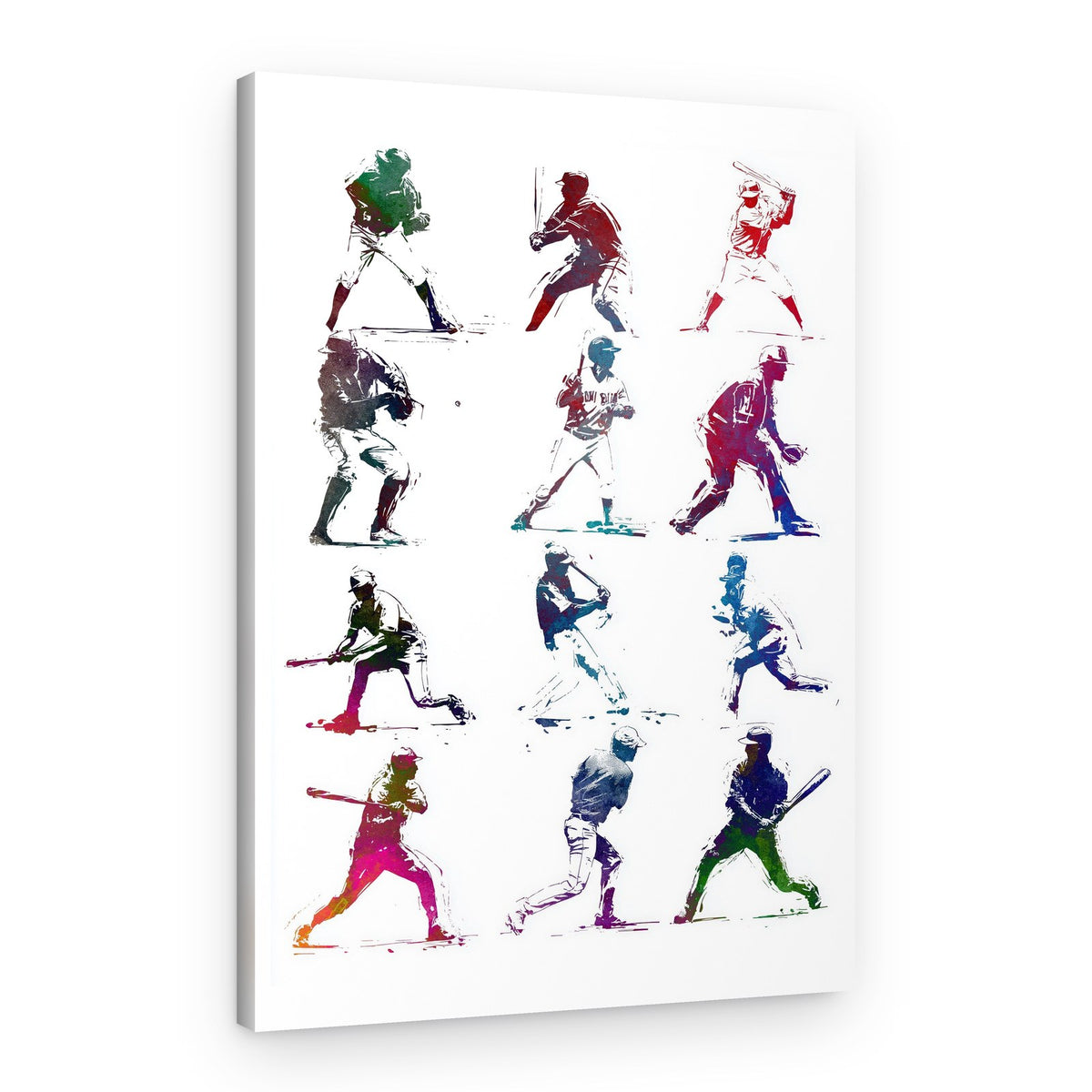 Dynamic Baseball Players – Canvas Print