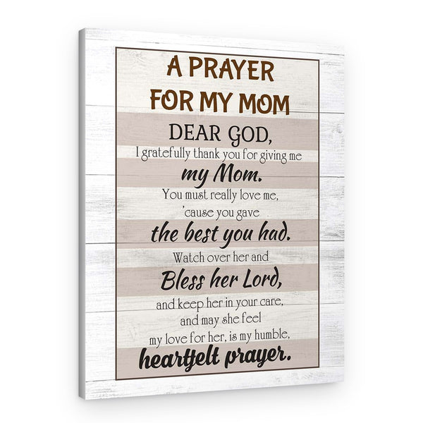 A Prayer For My Mom Canvas Print