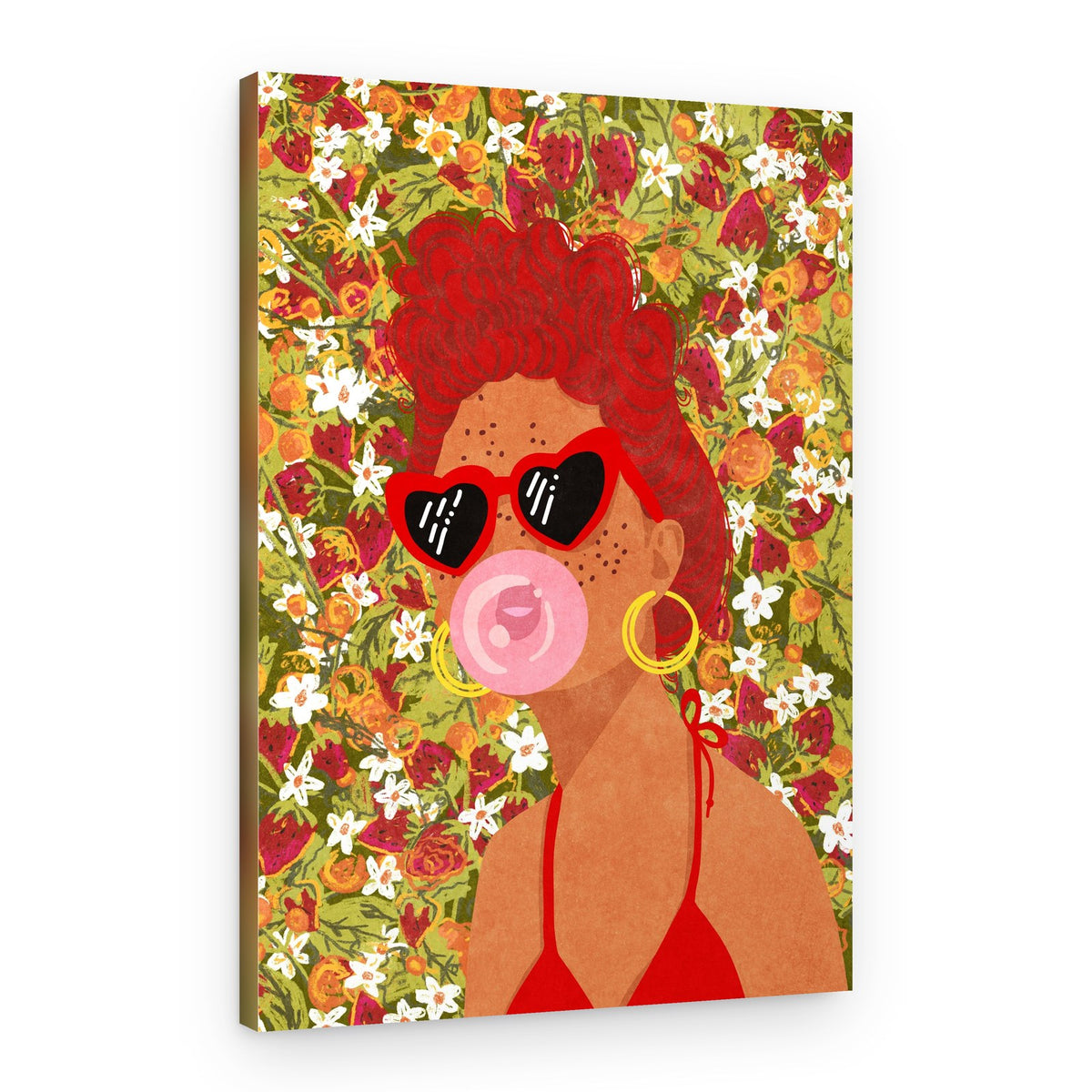 Strawbeery Lady – Canvas Print