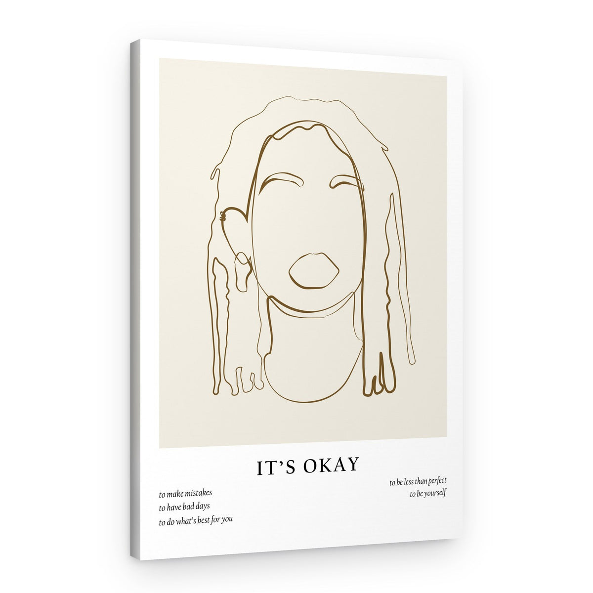 Woman line portrait – Canvas Print