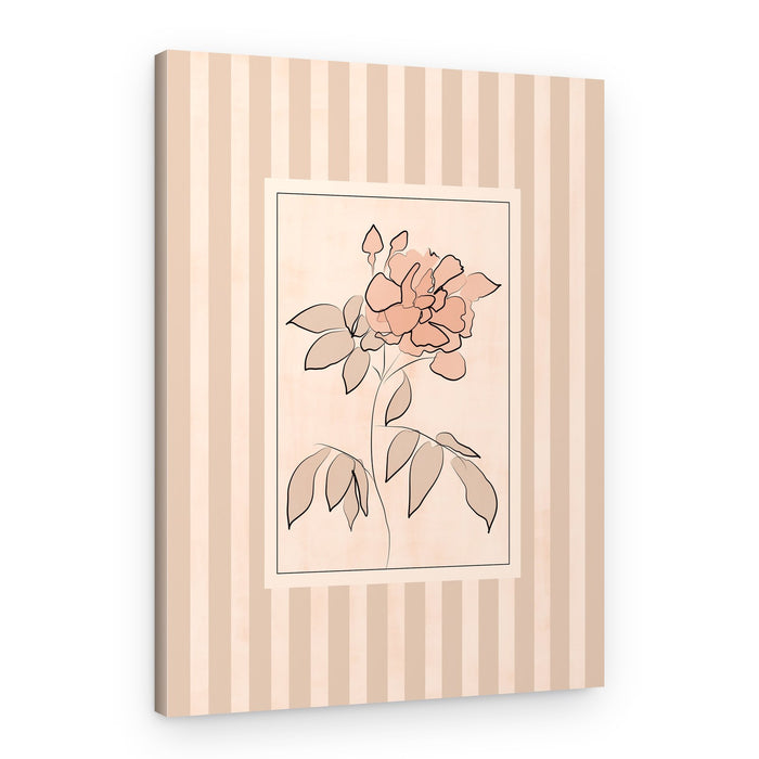 Delicate Peach Rose – Canvas Print