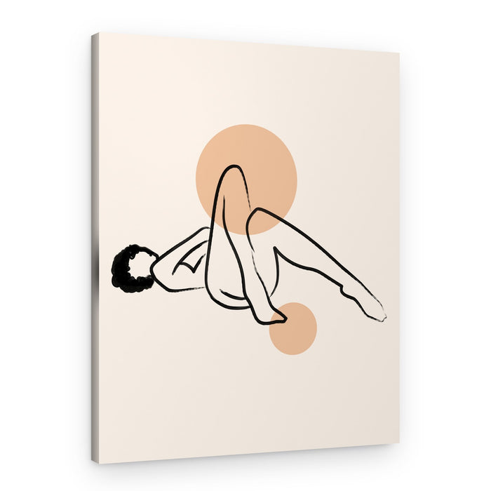 Serene Line Art Figure – Canvas Print