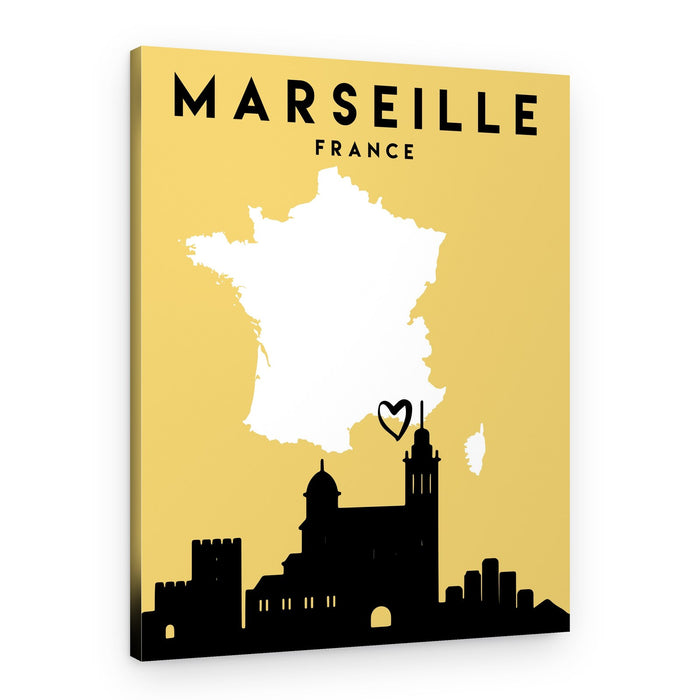 Marseille France Skyline – Canvas Print