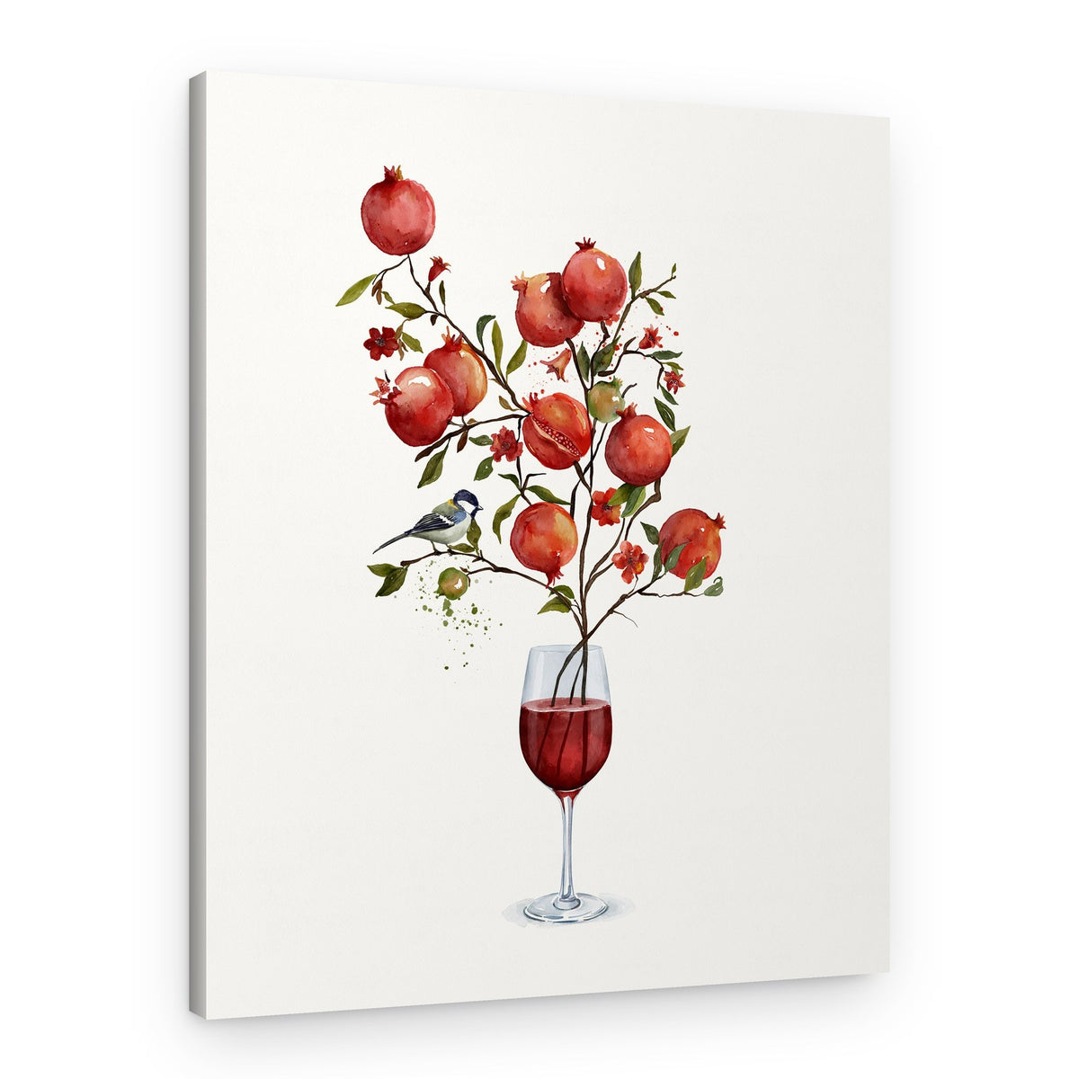 Pomegranate Wine Still Life – Canvas Print
